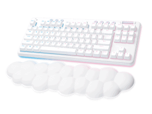 Logitech G Aurora G715 Tactile İngilizce Q RGB Kablosuz Beyaz Oyuncu Klavyesi 920-010465 h1