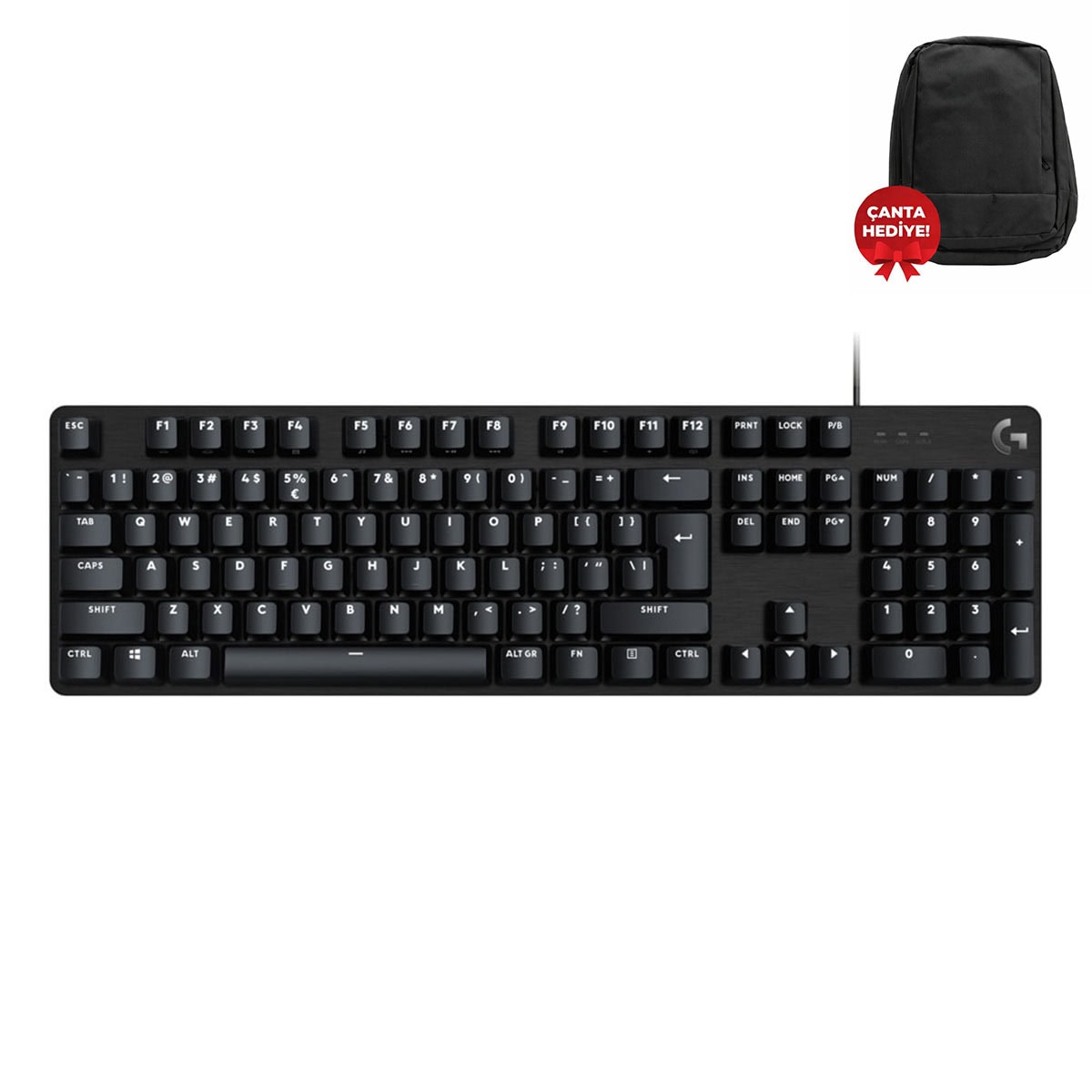 Logitech G G413 SE Türkçe Q Mekanik Gaming Klavye, siyah renkli, kompakt tasarım, yüksek performanslı tuşlar ve dayanıklı yapı ile oyun ve ofis kullanımı için ideal.