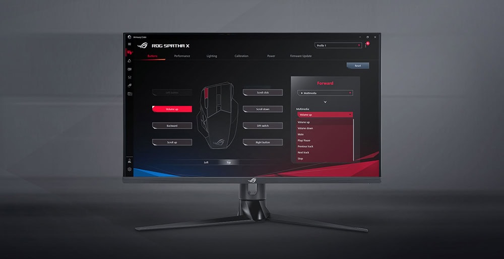 ROG Spatha X ASUS ROG SPATHA X Aura Sync RGB Siyah Gaming Mouse h12