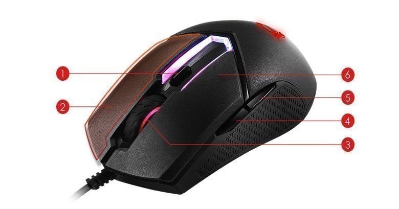 MSI Clutch GM30 RGB Gaming Mouse (CLUTCH GM30) h3