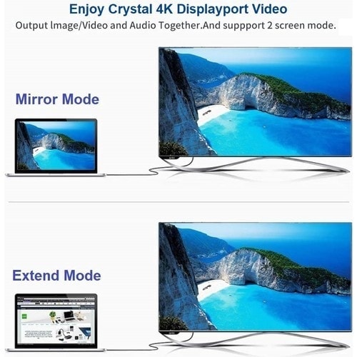 Paugge USB C to Displayport 1.4 Kablo / HDR 8K 30hz 4K 60hz 2K 165Hz CDP14-PRO h2