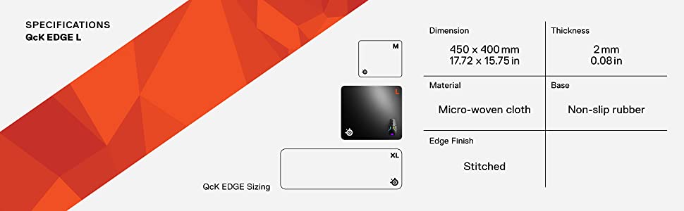 SteelSeries QcK Edge Gaming Mousepad - L h2