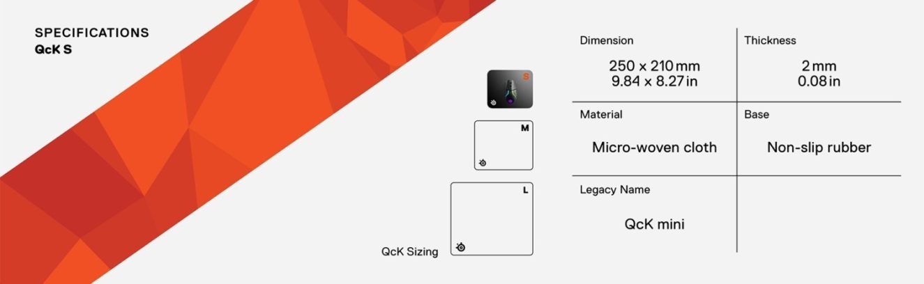Steelseries SSMP63005 Qck Mini Gaming Mousepad h2