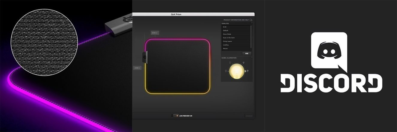 SteelSeries SSMP63825 QcK Prism Cloth RGB Gaming Mousepad - Medium h3