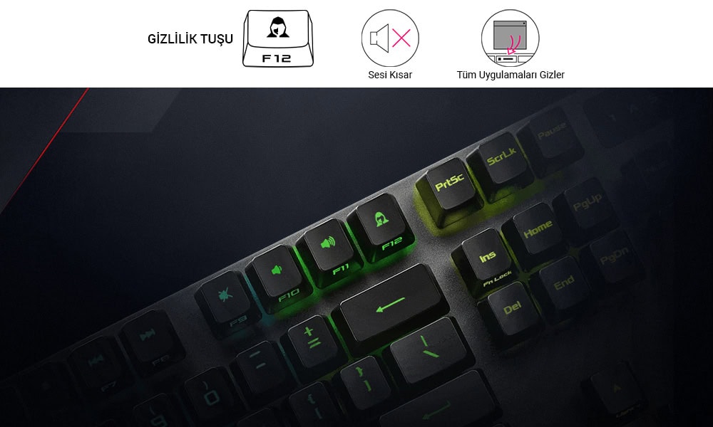 ASUS ROG STRIX Scope TKL Deluxe ROG NX Red Türkçe RGB Mekanik Gaming Klavye h5