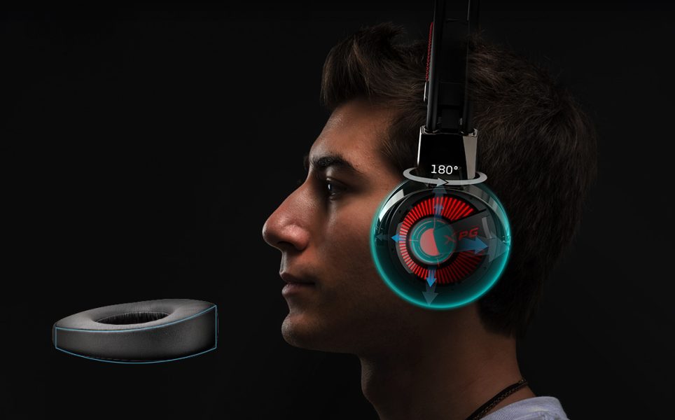 XPG PreCog 7.1 Surround Siyah Gaming Kulaklık (PRECOG BK C V8) h5