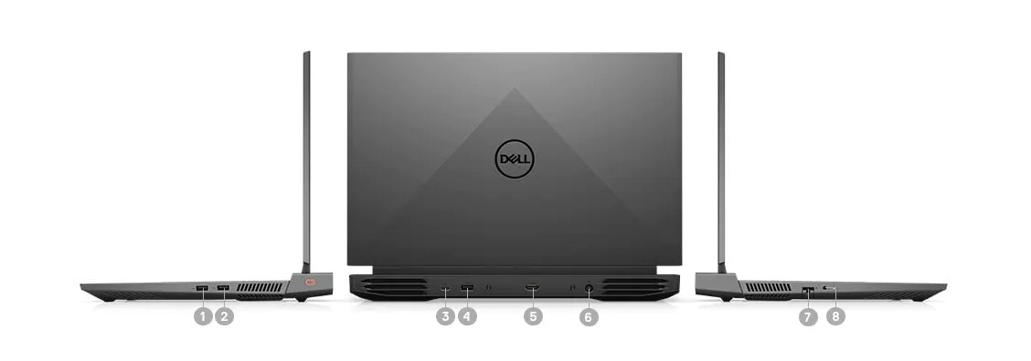 Dell Gaming G5 15 G55201800U Intel Core i7-12700H 16GB DDR5 512GB SSD RTX3060 6GB 15.6 inç 120Hz Full HD UBUNTU Laptop h7