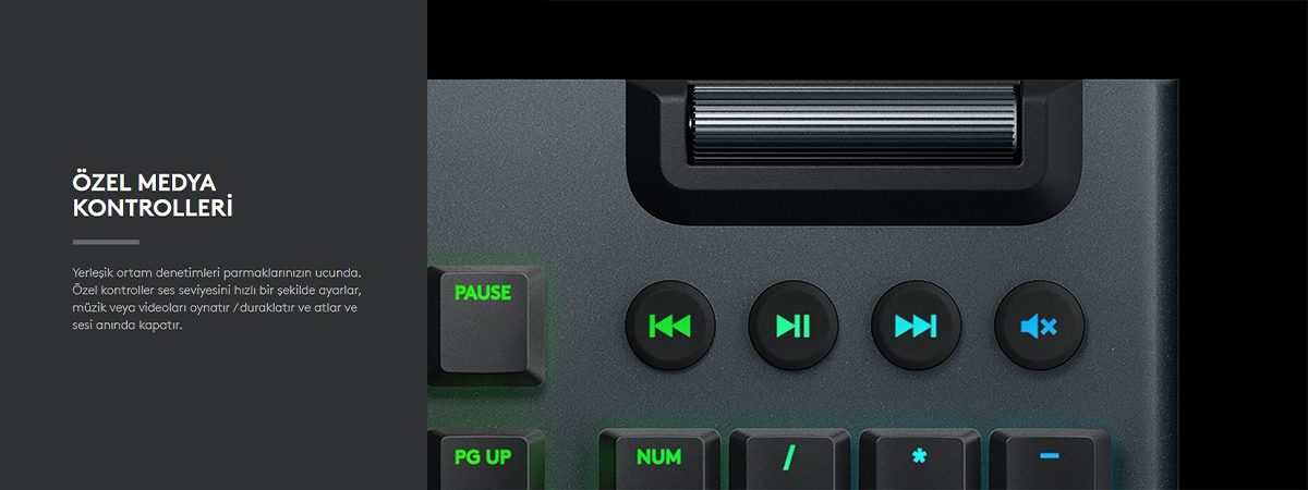 Logitech G815 LightSync RGB GL Tactile Türkçe Mekanik Gaming Klavye h6