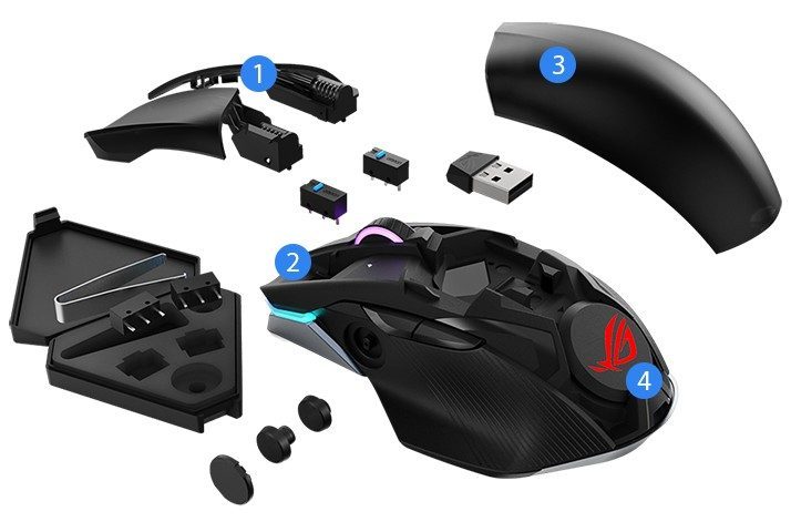 ASUS ROG Chakram P704 RGB Wireless Gaming Mouse (90MP01K0-BMUA00) h6