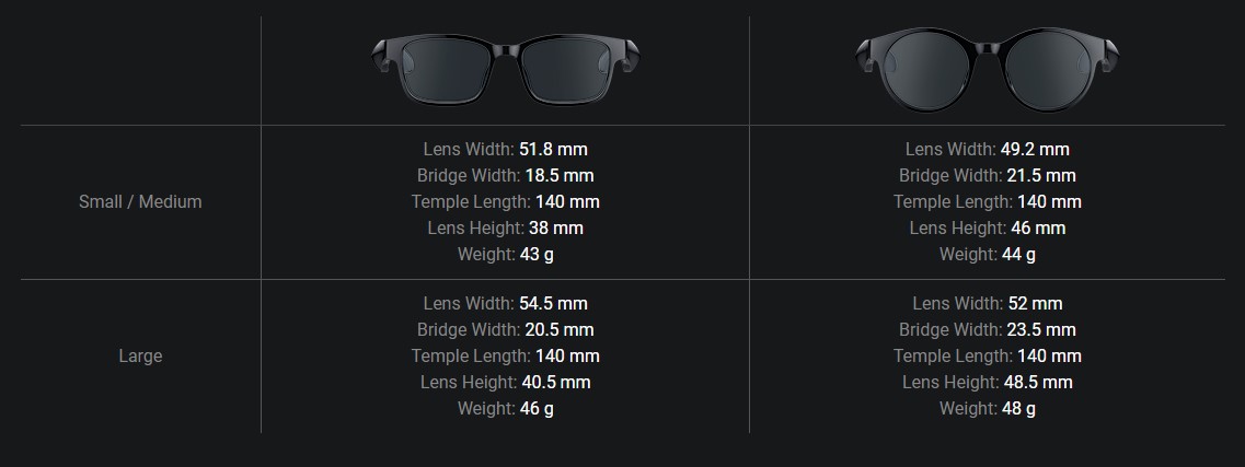 Razer anzu dikdörtgen mavi işık özellikli large akıllı oyuncu gözlüğü (rz82-03630200-r3m1)