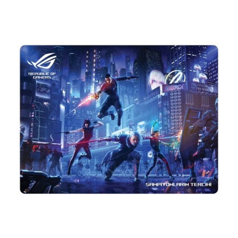 Asus Rog Gaming Mousepad Ozel Dizayn Kaucuk Taban