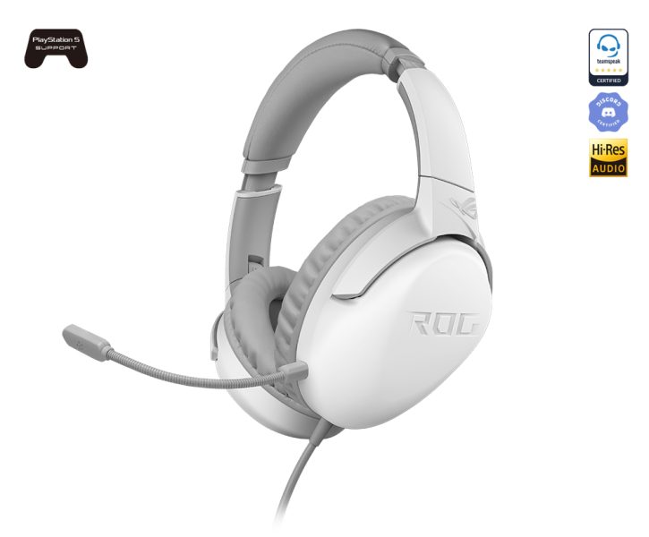 ROG Strix Go Core Moonlight White ASUS ROG STRIX Go Core Beyaz Kablolu Oyuncu Kulaklığı h1