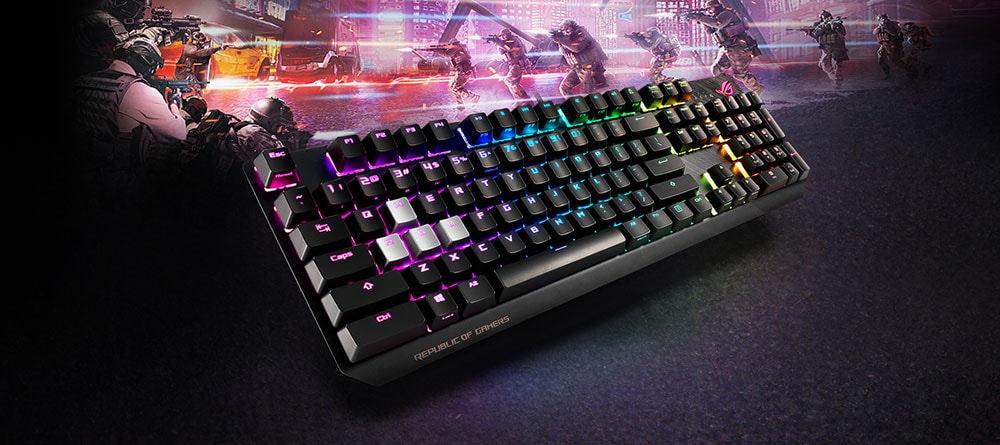 ASUS ROG STRIX Scope ROG NX Red Türkçe RGB Mekanik Gaming Klavye (90MP0186-B0YA00) h1