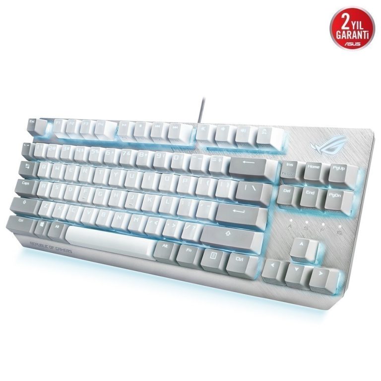 Asus Rog Strix Scope Tkl Rog Nx Red Beyaz Rgb Mekanik Gaming Klavye 1
