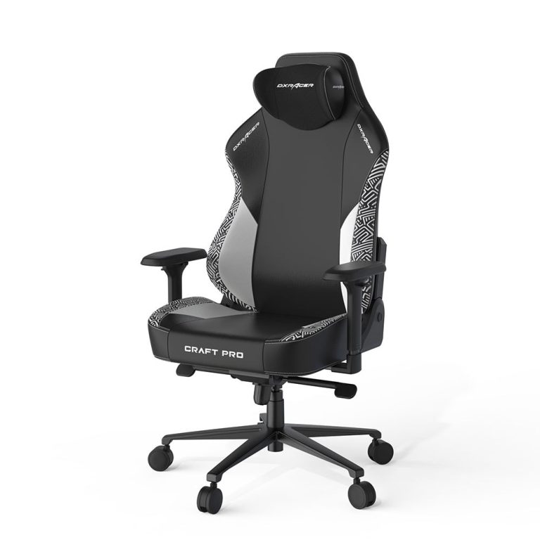 Dxracer Craft Pro Siyah Beyaz Geometrik Oyuncu Koltugu Cra Pr031 Nw H1 1