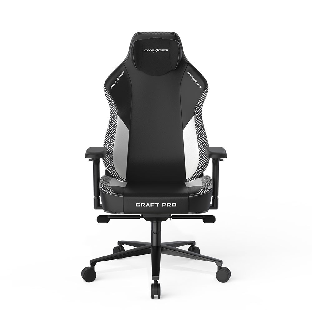 Dxracer Craft Pro Siyah Beyaz Geometrik Oyuncu Koltugu Cra Pr031 Nw H1
