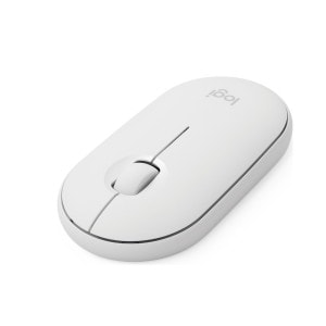 Logitech m350 pebble sessiz kablosuz kompakt mouse beyaz 910 005716