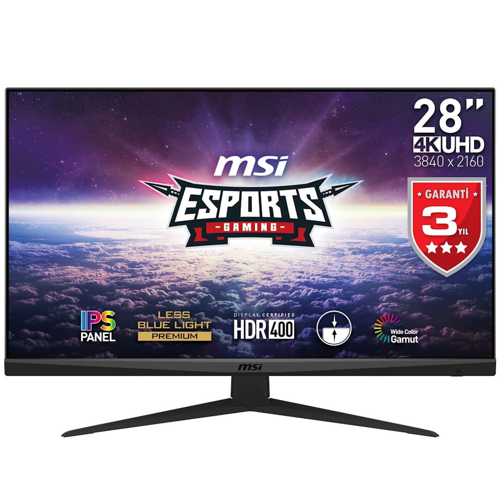 Msi 27 9 Inc G281uv Flat Ips 3840x2160 Uhd 60hz 4ms Freesync Hdr400 Gaming Monitor
