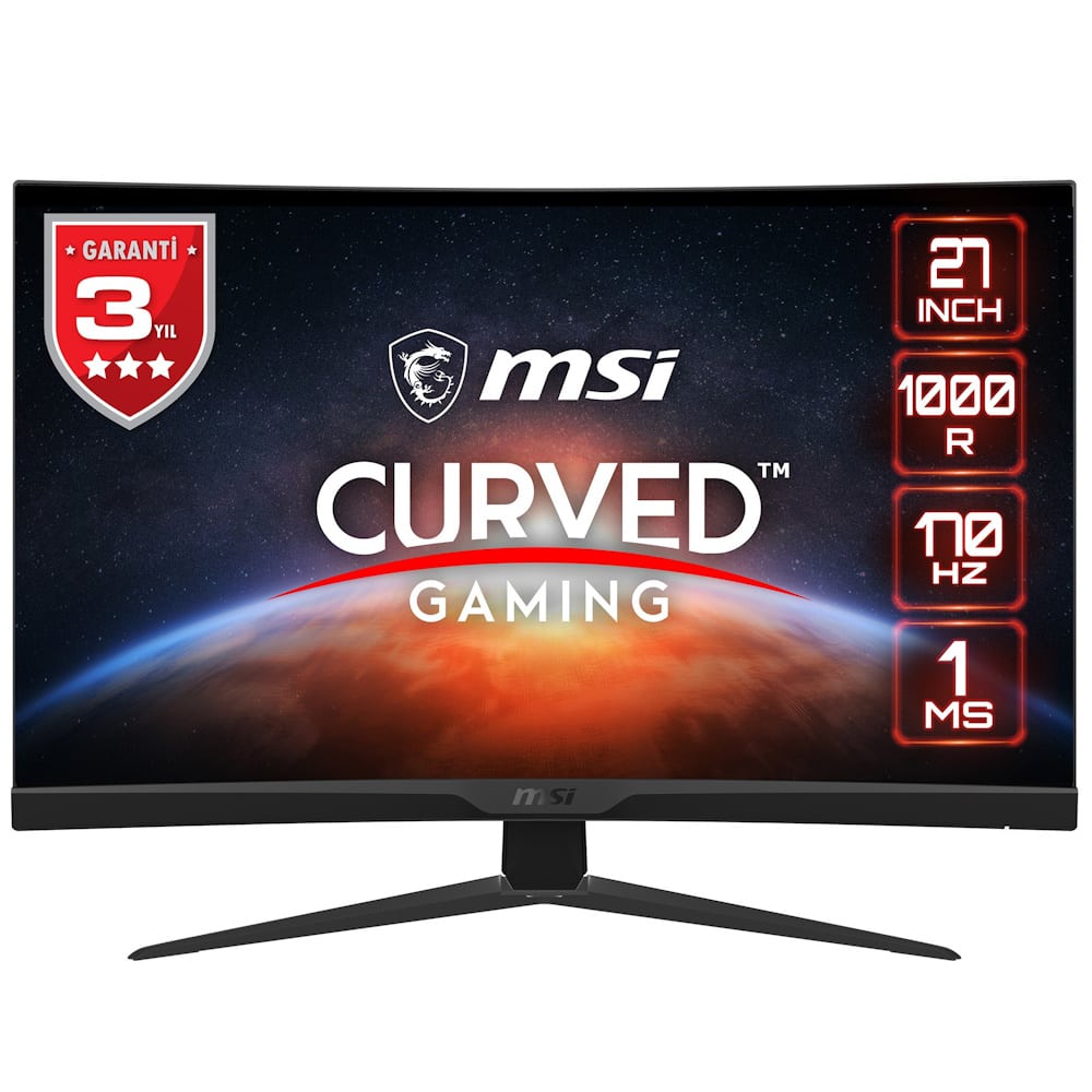 Msi 27 Inc G272c Curved Va 1920x1080 Full Hd 170hz 1ms Freesync Premium Gaming Monitor