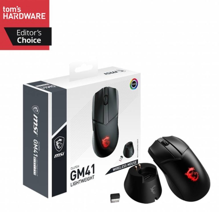Msi clutch gm41 lightweight wireless rgb gaming mouse 4
