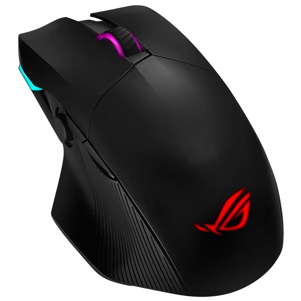 ASUS ROG CHAKRAM RGB Qi ŞARJ VE YAN JOYSTICK ÜÇ MODLU BAĞLANTI KABLOLU/2.4GHZ/BLUETOOTH 16000 DPI SENSÖR VİDASIZ MANYETİK TUŞLAR VE KAPAK AURA SYNC