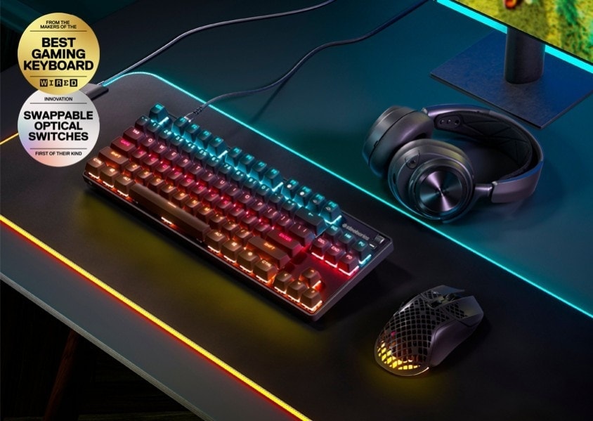 SteelSeries Apex 9 TKL OptiPoint Optical Switch İngilizce (UK) RGB Gaming Klavye h1