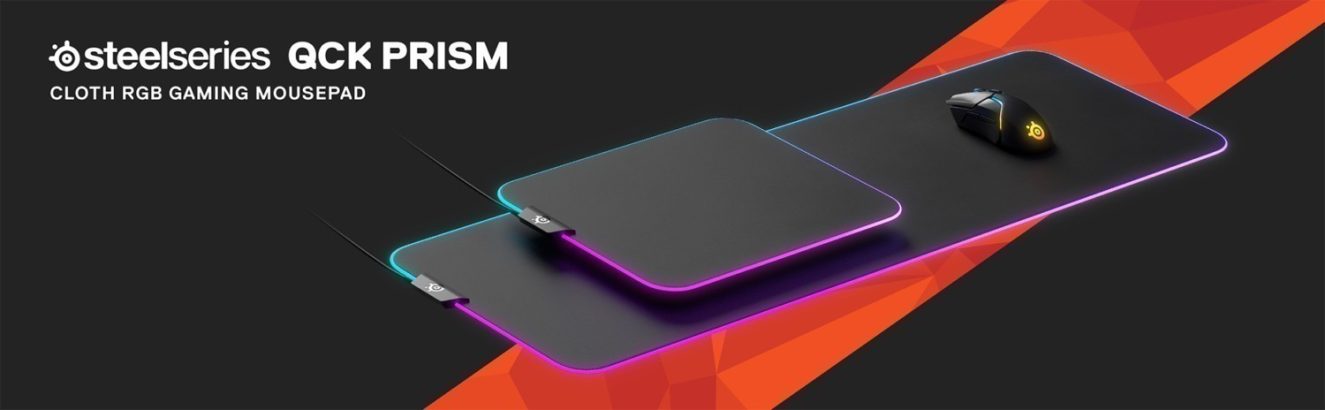 SteelSeries SSMP63825 QcK Prism Cloth RGB Gaming Mousepad - Medium h1