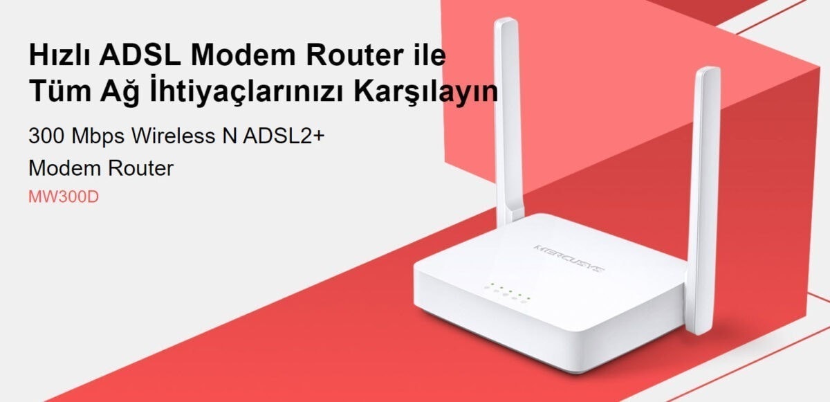 TP-Link Mercusys MW300D 300Mbps Wireless N ADSL2+ Modem Router h1