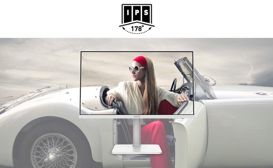 MSI MODERN MD241PW 23.8 inç 75Hz 5ms 1xHDMI Full HD Anti Glare Pivot Beyaz Monitör h16