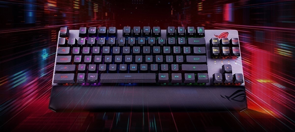 ASUS ROG STRIX Scope RX TKL Wireless Deluxe ROG RX Red Optik Mekanik Gaming Klavye h2