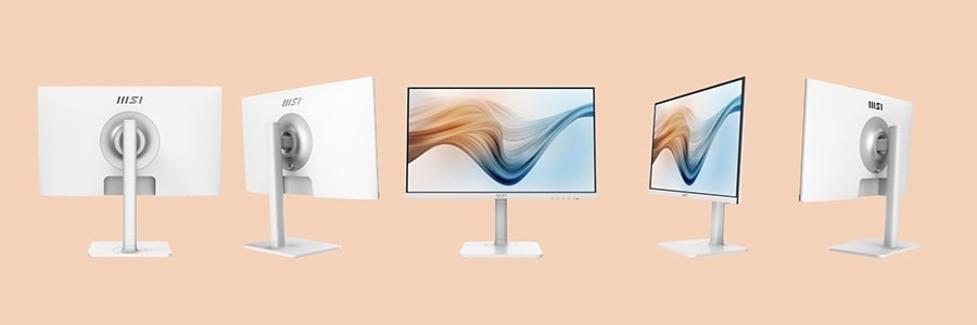 MSI MODERN MD241PW 23.8 inç 75Hz 5ms 1xHDMI Full HD Anti Glare Pivot Beyaz Monitör h3