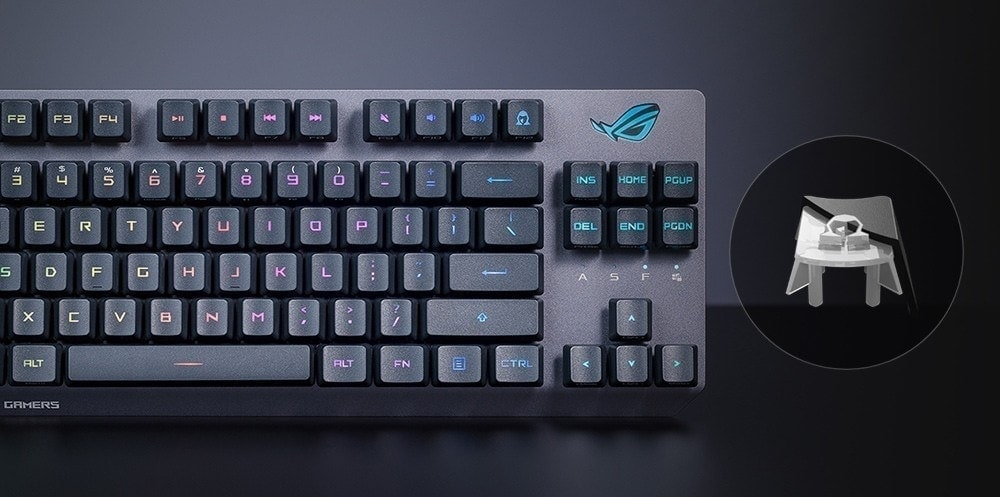 ASUS ROG STRIX Scope RX TKL Wireless Deluxe ROG RX Red Optik Mekanik Gaming Klavye h5