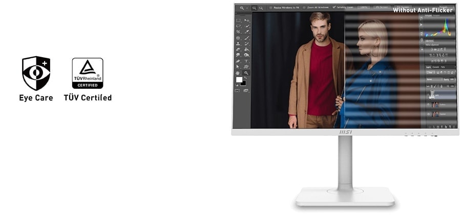 MSI MODERN MD241PW 23.8 inç 75Hz 5ms 1xHDMI Full HD Anti Glare Pivot Beyaz Monitör h5