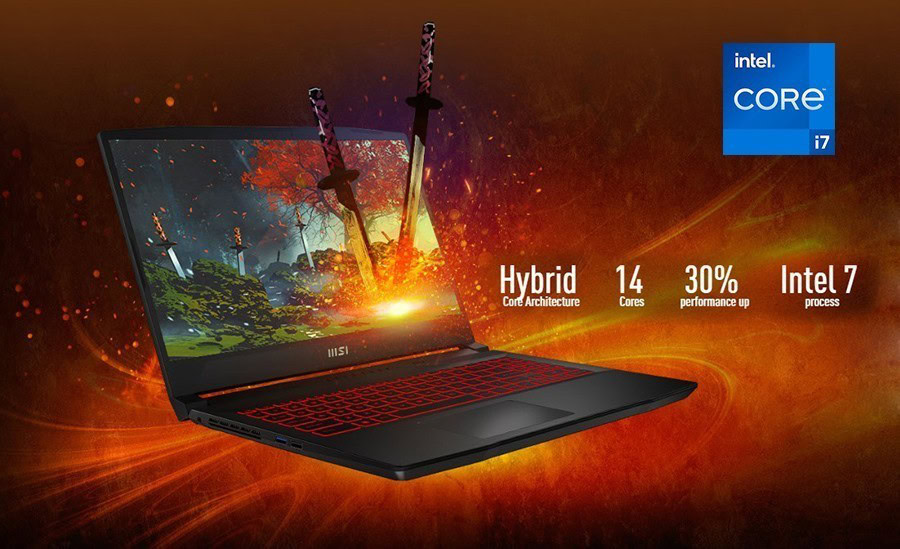MSI KATANA GF66 12UGSO-1045XTR i7-12700H 16GB DDR5 RTX3070Ti 8GB 1TB SSD 15.6 FHD 144Hz Freedos Laptop h5