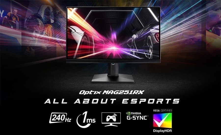 MSI OPTIX MAG251RX 24.5 inç 240Hz 1ms 2xHDMI DP USB-C HDR IPS Full
