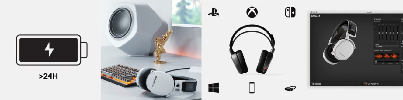 SteelSeries Arctis 7 2019 Edition Kablosuz 7.1 Surround Siyah Gaming Kulaklık (SSH61505) h2