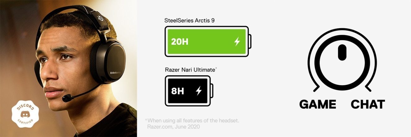 SteelSeries Arctis 9 Kablosuz Bluetooth Siyah Gaming Kulaklık (SSH61484) h3