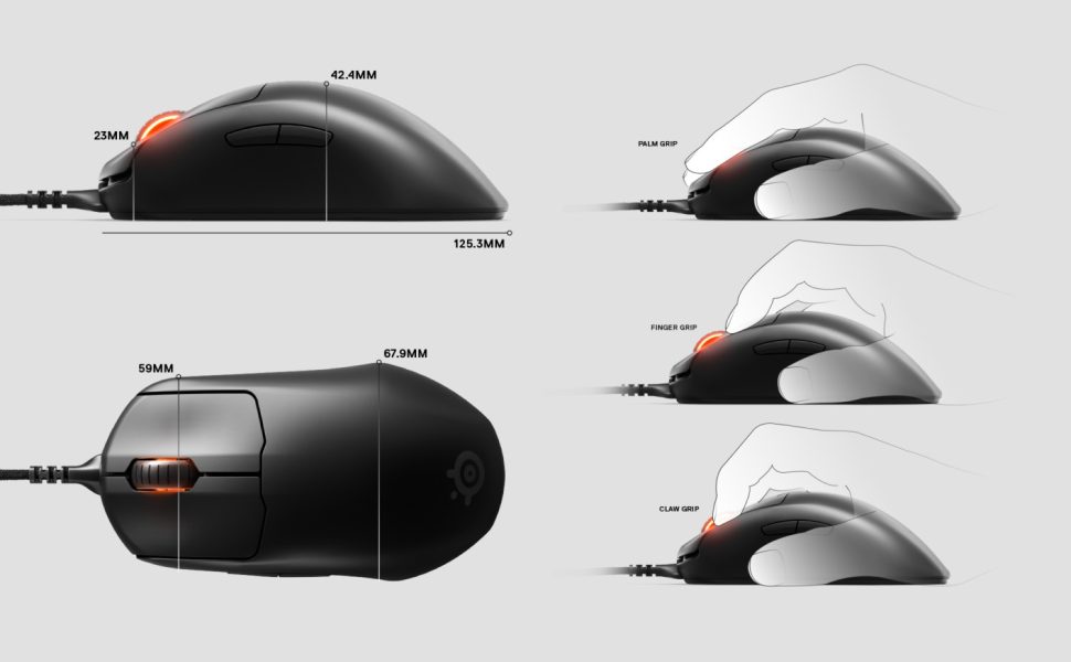 SteelSeries Prime+ RGB TrueMove Pro+ Sensör Gaming Mouse SSM62490 h5