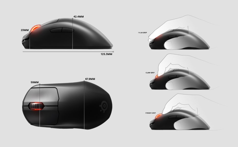 SteelSeries Prime RGB Kablosuz Gaming Mouse (SSM62593) h6