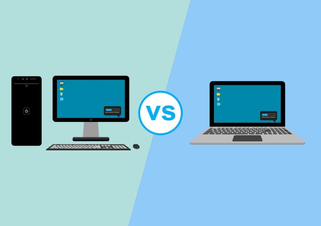 Desktop,vs. ,laptop,illustration