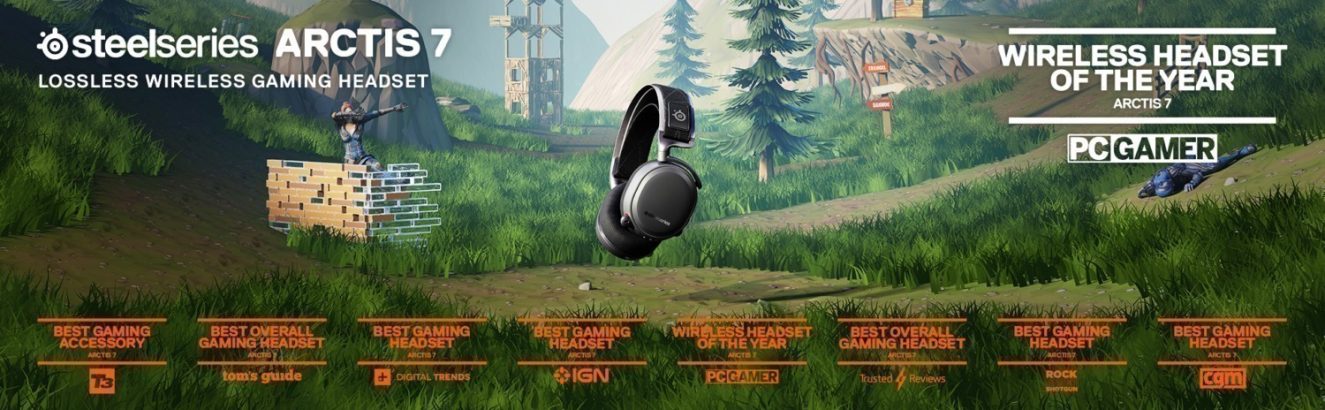 SteelSeries Arctis 7 2019 Edition Kablosuz 7.1 Surround Siyah Gaming Kulaklık (SSH61505) h1