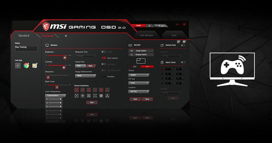 MSI 27 inç OPTIX MAG274QRF 165 Hz 1ms G-Sync QHD IPS Gaming Monitör h11