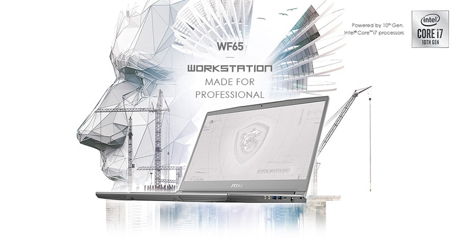 Msi wf65 10tj-826tr intel core i7-10750h 16gb t2000 gddr6 4gb 1tb hdd 512gb ssd 15. 6 inç full hd windows 10 pro laptop
