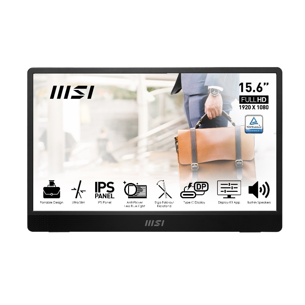 Msi Pro Mp161 15 6 Inc Full Hd 60 Hz 4ms Ips Adaptive Sync Anti Glare Monitor 0