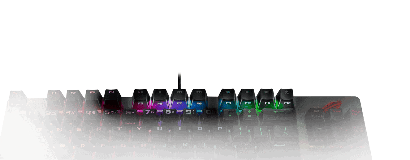 ASUS ROG STRIX SCOPE TKL ROG NX Red Beyaz RGB Mekanik Gaming Klavye h10