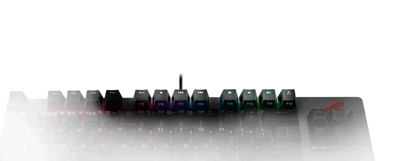 ASUS ROG STRIX SCOPE TKL ROG NX Red Beyaz RGB Mekanik Gaming Klavye h11