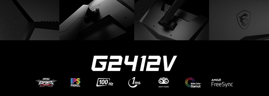 Msi g2412v 23. 8 inç 100hz 1ms full hd flat ips gaming monitör