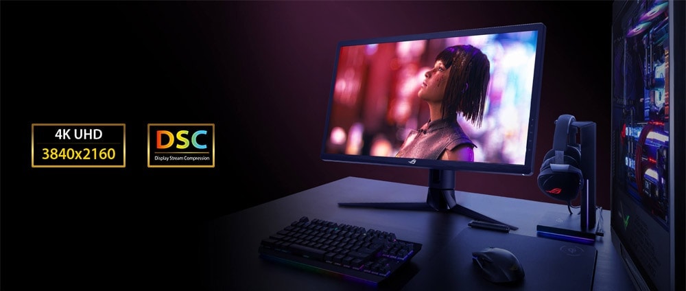 ROG Strix XG27UQR ASUS ROG STRIX 27 inç XG27UQR 144Hz 1ms 2xHDMI DP HDR10 DSC IPS UHD Gaming Monitor h4