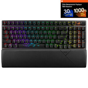 Asus Rog Strix Scope Ii 96 Rog Nx Snow Mekanik Switch Aura Sync Rgb Kablosuz Kablolu Klavye 1