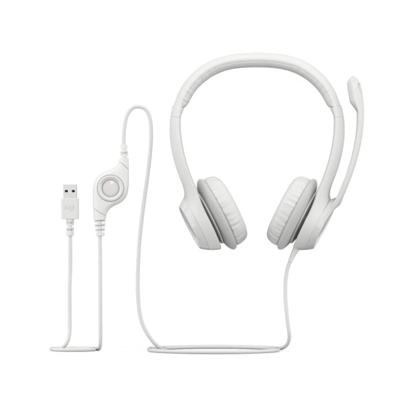 Logitech H390 Mikrofonlu Kablolu Kulaklik Beyaz 981 001286 3